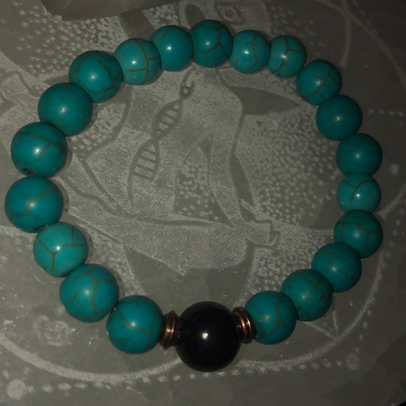 Turquoise + Shungite + Copper bracelet - Picture 6 of 8